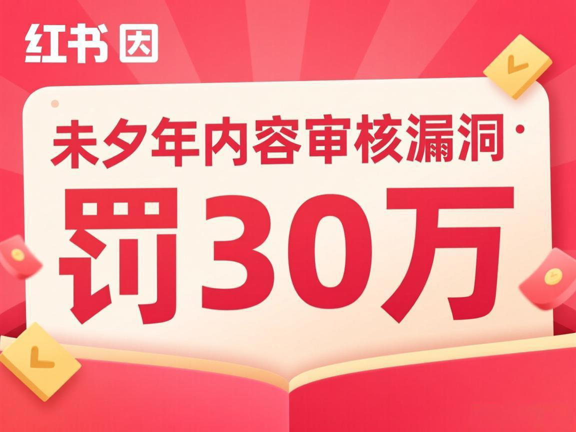 小红书因未成年内容审核漏洞被罚30万
